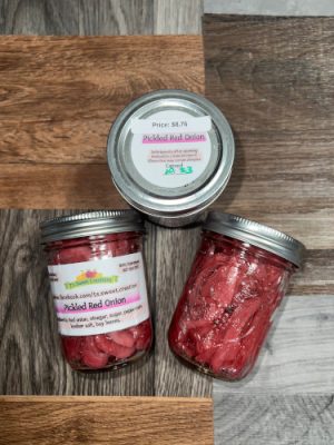Jars of homemade pickles from T's Sweet Creations